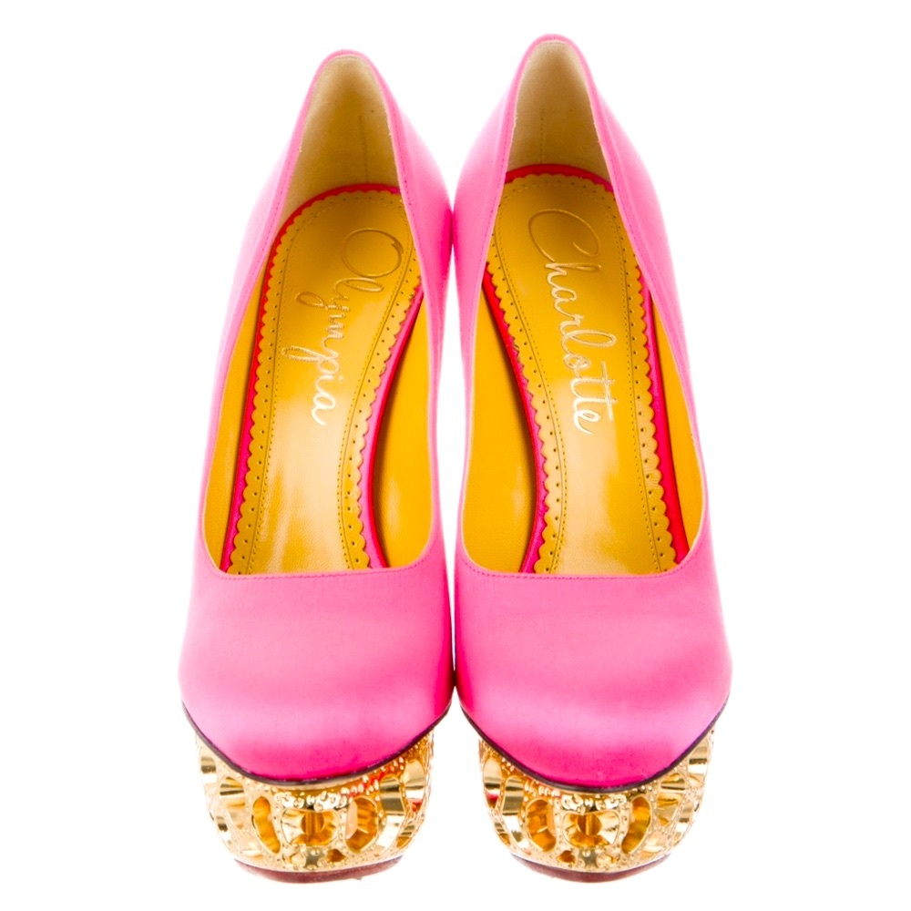 CHARLOTTE OLYMPIA Objets D'Art Gold Sculptured 37.5 - Picture 5 of 9
